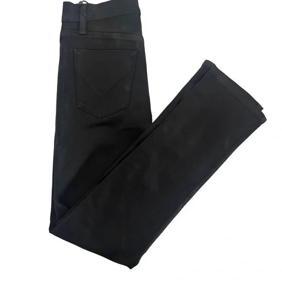 Hudson Barbara High Rise Super Skinny Ankle Jeans 25 Raven Coated Black NWT - Picture 4 of 6